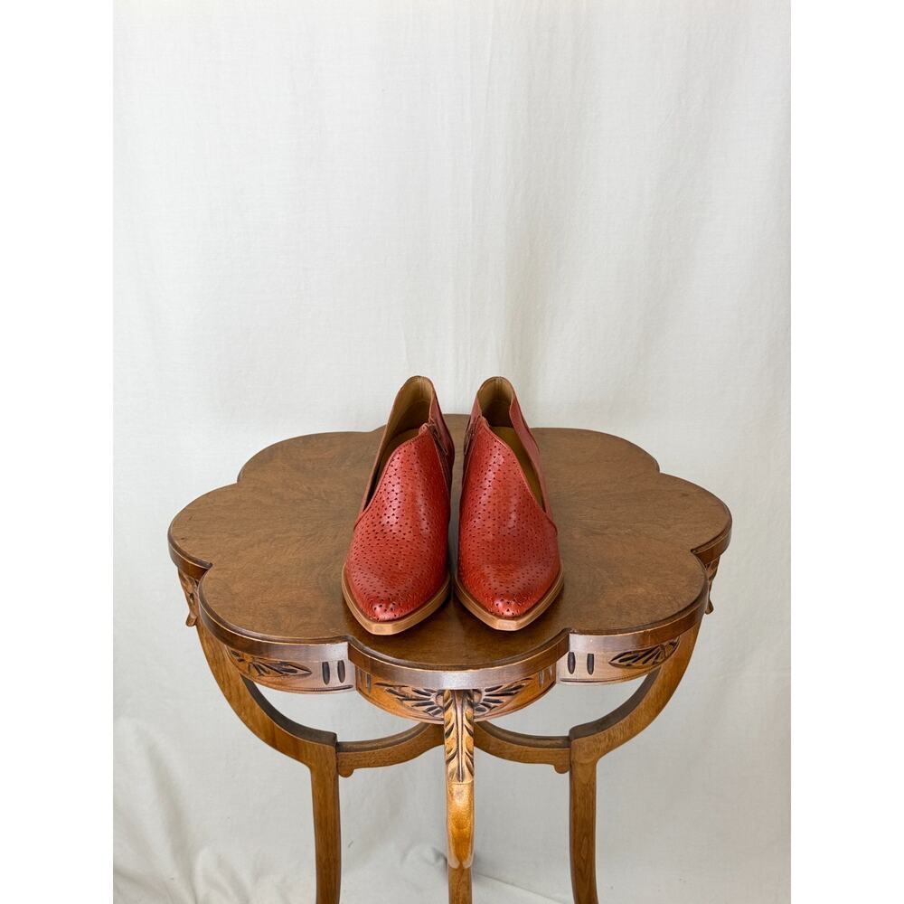 NIB Casta Deli Papaya / Burnt Orange Stack Heel Side Cut Shoe #0280 SZ 36 EU - Picture 3 of 8